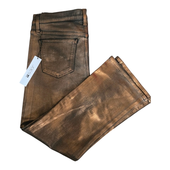 JOE'S New With Tags! Metallic Cropped High Rise Bronze Jeans. Size 12 - Picture 1 of 7